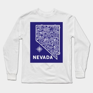 Nevada Map Long Sleeve T-Shirt